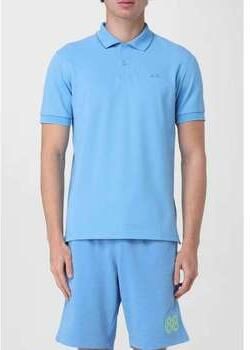 Sun68 Blauwe Polo met Kraagdetail Blue Heren - Foto 2
