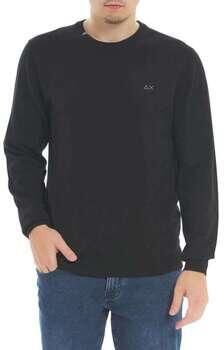 Sun68 Blauwe Sweaters met Ronde Elleboog Contrast Blauw - Foto 4