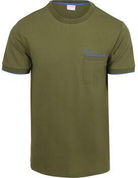Sun68 T-shirt Piqué T-Shirt Fluo Stripe Army