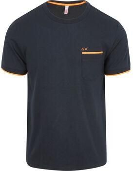 Sun68 T-shirt Piqué T-Shirt Fluo Stripe Navy