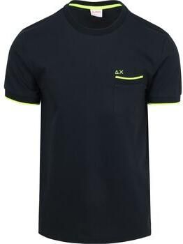 Sun68 T-shirt Piqué T-Shirt Fluo Stripe Navy