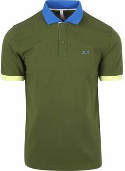 Sun68 T-shirt Poloshirt Color Way Donkergroen