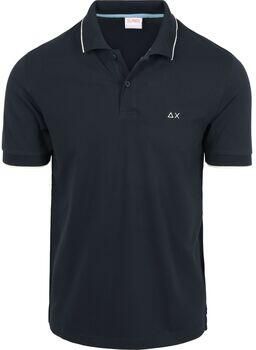Sun68 T-shirt Poloshirt Small Stripe Collar Navy