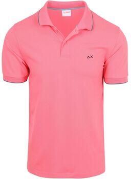 Sun68 T-shirt Poloshirt Small Stripe Collar Roze