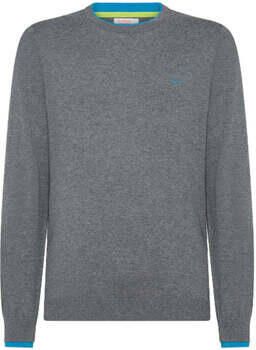 Sun68 Grijze Trui Ronde Dubbele Rib Gray Heren