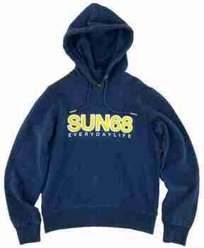 Sun68 Everydaylife Katoenen Hoodie Blue Heren
