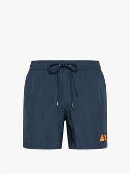 Sun68 Fluo Logo Strand Shorts Navy Blauw Blue Heren - Foto 2