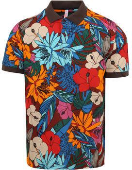 Sun68 T-shirt Poloshirt Bloemen Multicolour