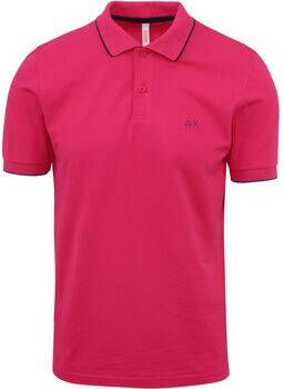 Sun68 T-shirt Poloshirt Small Stripe Roze
