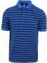Sun68 T-shirt Poloshirt Strepen Royal Blauw - Thumbnail 1