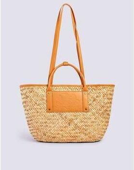Sundek Rafia Tote Tas met Contrastdetails Beige Dames