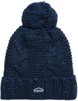 Superdry Muts Bonnet à pompon en mailles torsadées femme