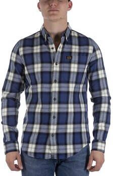 Superdry Overhemd Lange Mouw Camicia Super Dry Vintage Lumberjack Blu