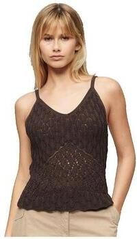 Superdry Blouse Débardeur en crochet sans manches marron
