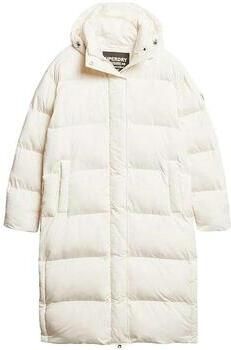 Superdry Donsjas Doudoune Longline blanche
