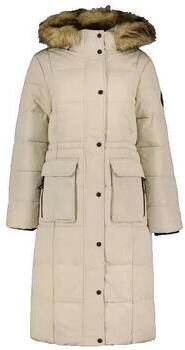 Superdry gewatteerde jas EVEREST LONGLINE PUFFER beige