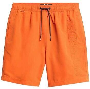 Superdry Korte Broek Short de bain Premium Emb 17´´ orange