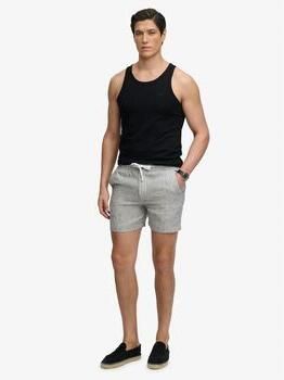 Superdry Korte Broek Short Linen Merchant Blue Stripes
