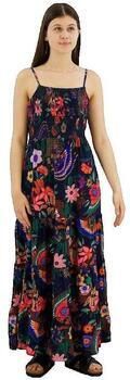 Superdry Lange Jurk Robe Smocked Cami Sans Manches Longue