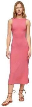 Superdry Lange Jurk Robe Twist Back sans manches rose
