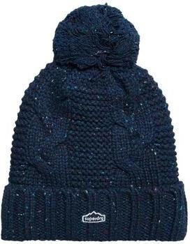 Superdry Muts Bonnet à pompon en mailles torsadées femme