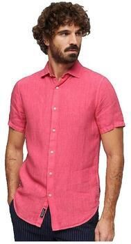 Superdry Overhemd Chemise Studios en lin ajustée rose