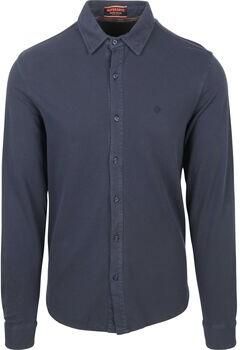 Superdry Overhemd Lange Mouw Overhemd Vintage Destroy Pique Sailing Navy