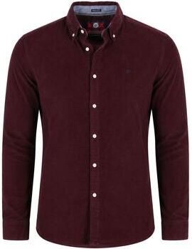 Superdry Overhemd Lange Mouw Shirt Classic Needle Corduroy Bordeaux