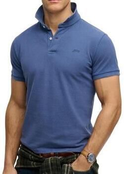 Superdry Polo Shirt Korte Mouw Polo Pique Classic Bay Blauw - Foto 3
