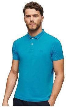 Superdry Polo Shirt Korte Mouw Polo Essential Logo Neon bleu slim
