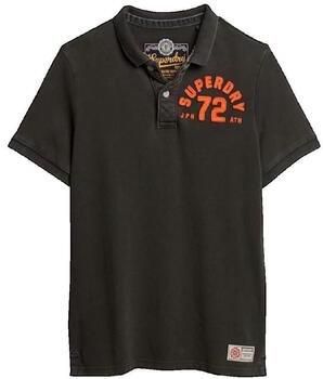 Superdry Polo Shirt Korte Mouw Polo manches courtes Vintage Athletic noir délavé