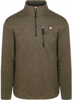 Superdry Sweater Half Zip Pullover Fleece Olive