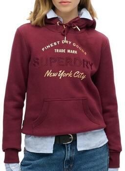 Superdry Sweater Sweatshirt à capuche et logo métallisé femme Luxe