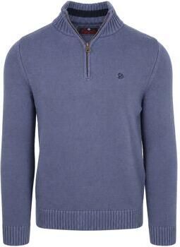 Superdry Sweater Knit Half Zip Cotton Jumper Blauw