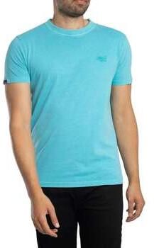 Superdry T-shirt Korte Mouw T-shirt Essential Logo brodé bleu ciel - Foto 3
