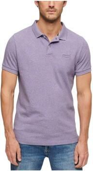 Superdry Paarse poloshirt met korte mouwen Purple Heren