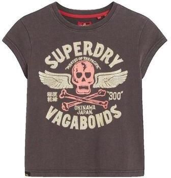 Superdry T-shirt Korte Mouw T-shirt à mancherons orné d'affiches