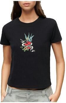 Superdry T-shirt Korte Mouw T-shirt ajusté brodé Tattoo