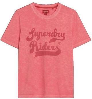 Superdry T-shirt Korte Mouw T-shirt Archive Kiss Print manches courtes