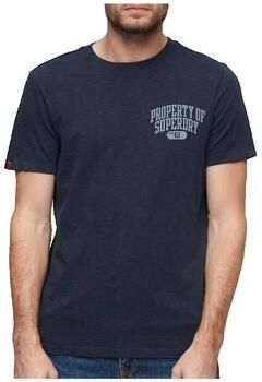 Superdry T-shirt Korte Mouw T-shirt Athletic College bleu marine