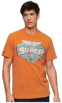 Superdry T-shirt Korte Mouw T-shirt Gasoline Workwear orange
