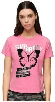 Superdry Shirt met korte mouwen LO-FI ROCK GRAPHIC FITTED TEE