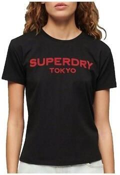 Superdry T-shirt Korte Mouw T-shirt Sport Luxe Graphic ajusté