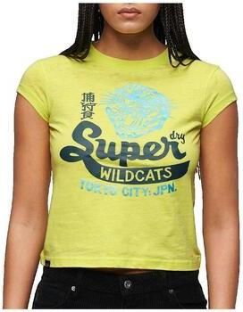 Superdry T-shirt Korte Mouw T-shirt Varsity Burnout à manches courtes