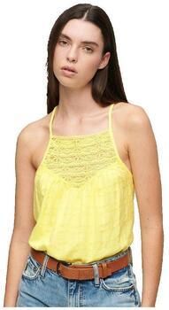 Superdry Top Débardeur en dentelle jaune