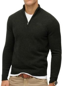 Superdry Sweater Essential Half Zip Wolmix Pullover Donkergroen - Foto 5