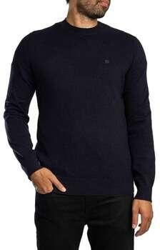 Superdry wollen regular fit gebreide trui donkerblauw - Foto 4