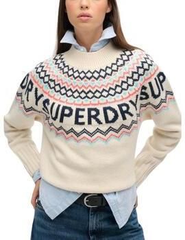 Superdry Gebreide trui FAIRISLE BRANDED JUMPER