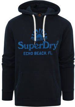 Superdry Sweater Hoodie Logo Navy