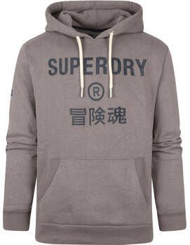 Superdry Sweater Hoodie Logo Taupe